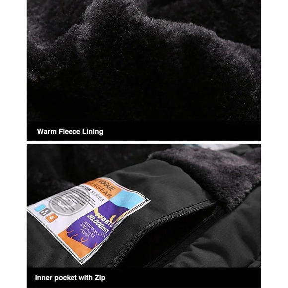 ❤️ Men's Water Resistant Fleece Lined Mountain Windproof  Warm Snow Ski Jacket - Picture 6 of 7